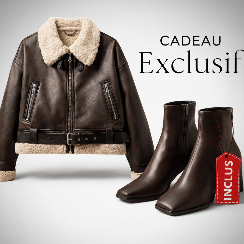 Manteau d’Hiver Premium + Bottine Élégance Offert